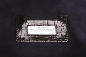 VBH NAVY CROCODILE CLUTCH