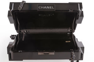 CHANEL BLACK 2014 BOY BRICK LEGO PLEXIGLASS CLUTCH