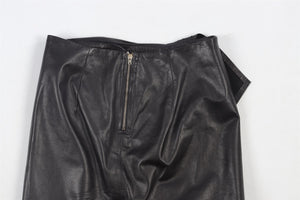 ISABEL MARANT BLACK LEATHER MINI SKIRT FR 32 UK 4