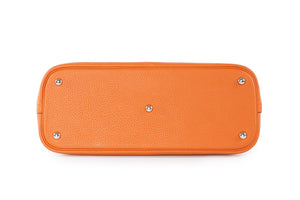 HERMÈS  ORANGE 2005 BOLIDE 35 CM CLEMENCE LEATHER TOTE BAG IN ORANGE