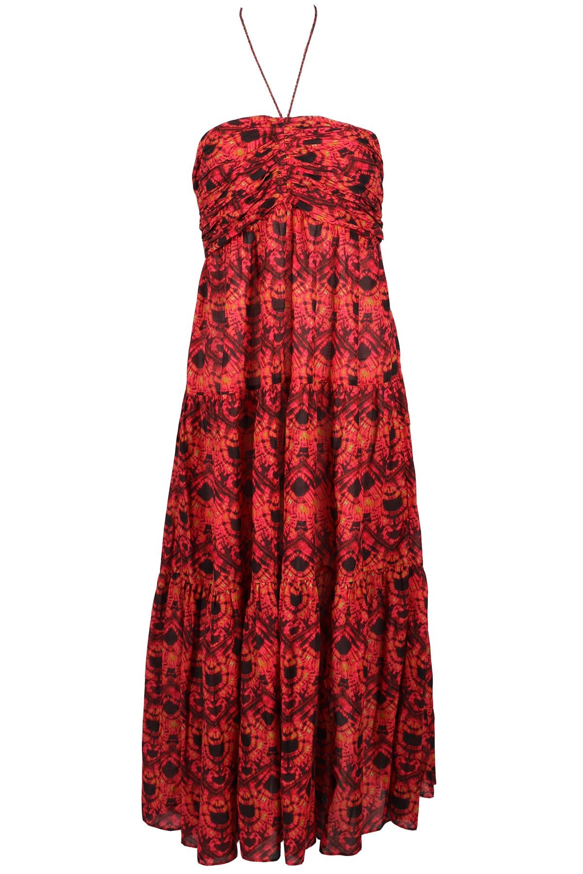 ULLA JOHNSON COTTON BLEND MIDI DRESS LARGE