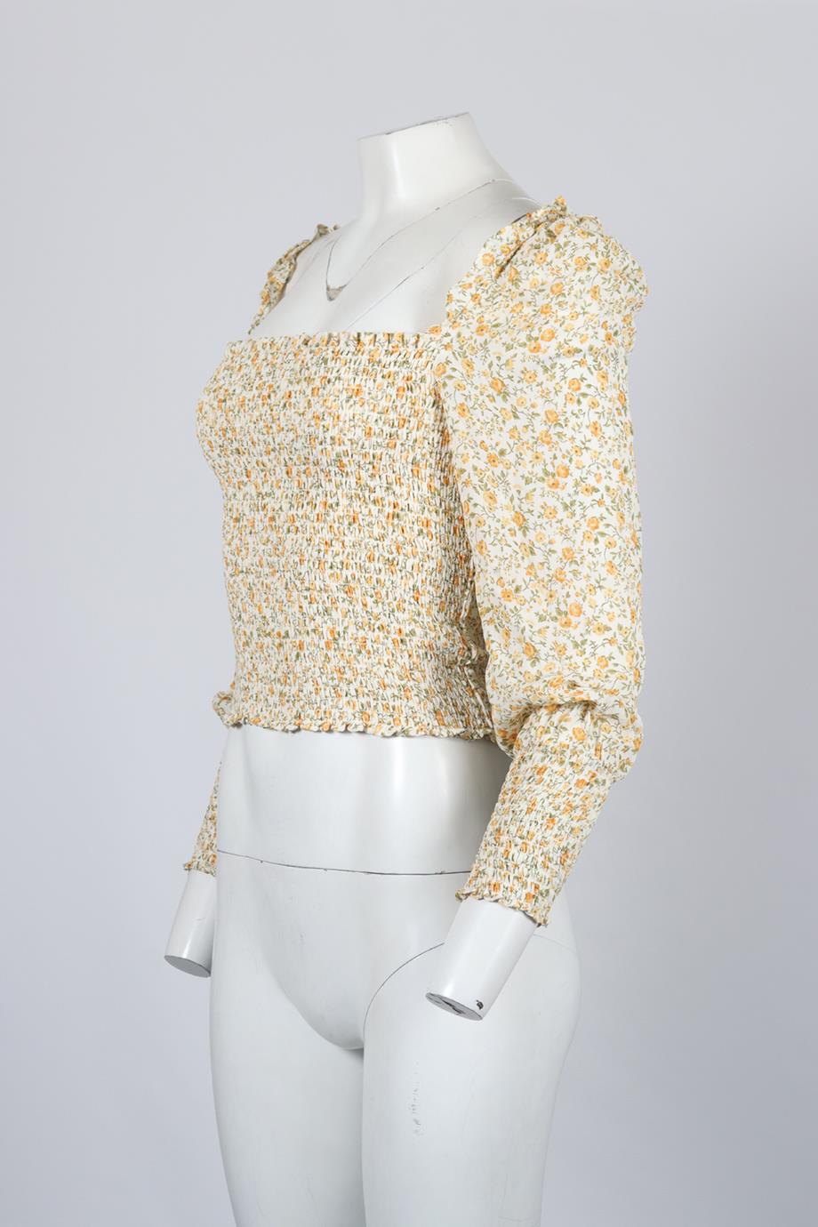 REFORMATION FLORAL PRINT CREPE TOP SMALL