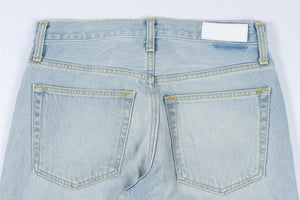 RE/DONE BLUE HIGH RISE WIDE LEG JEANS W25 UK 6-8