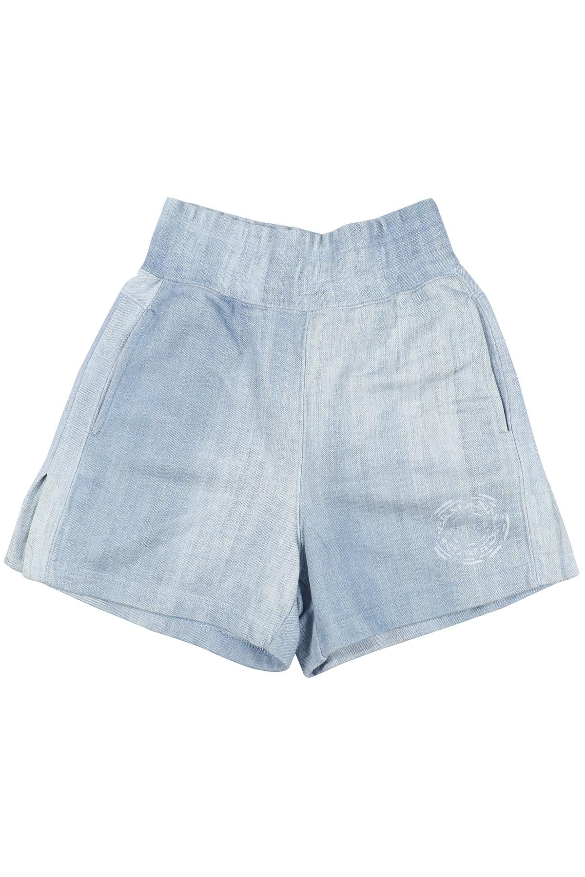ERMANNO SCERVINO BLUE COTTON SHORTS XSMALL