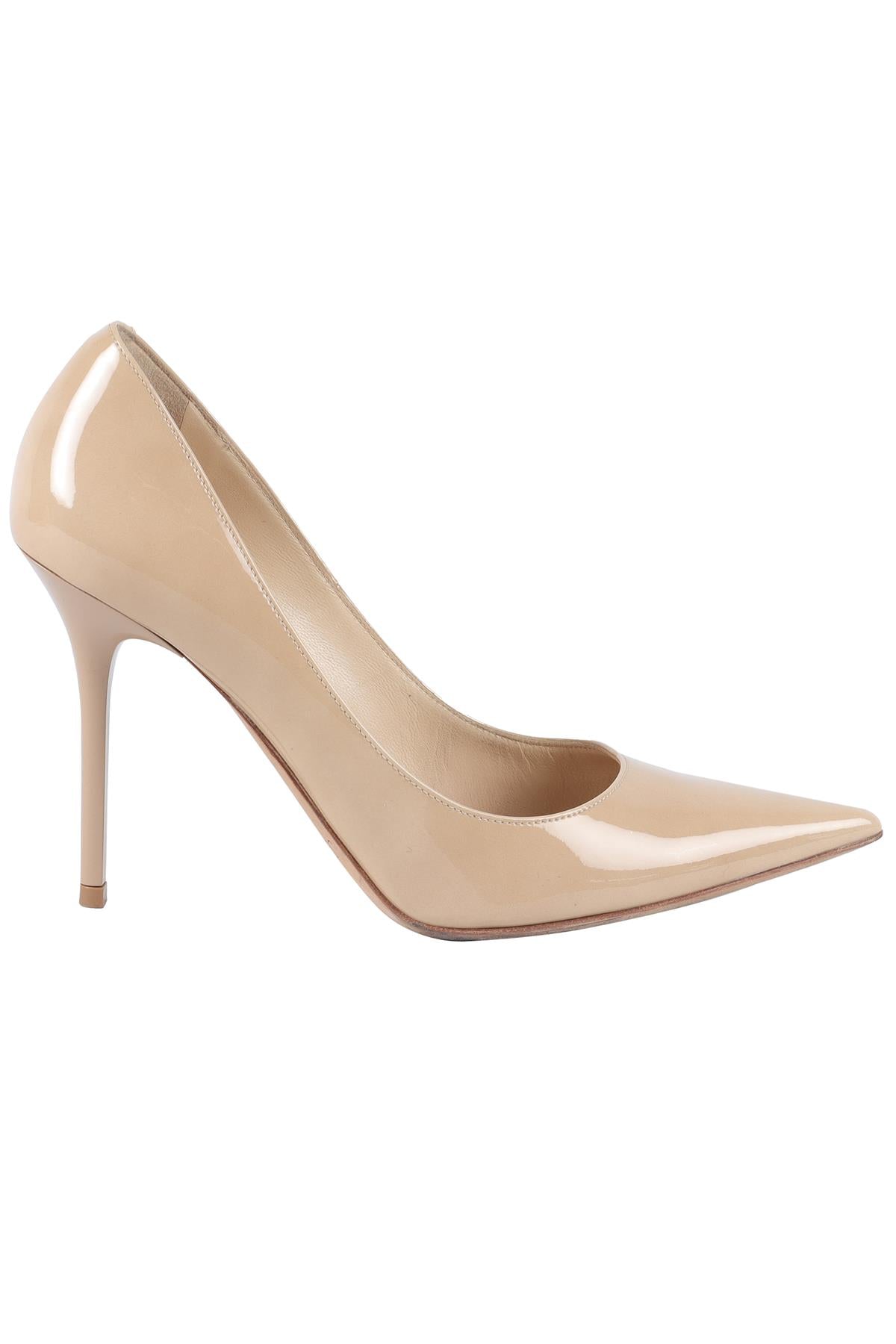 JIMMY CHOO BIEGE PATENT LEATHER PUMPS EU 34.5 UK 1.5 US 4.5