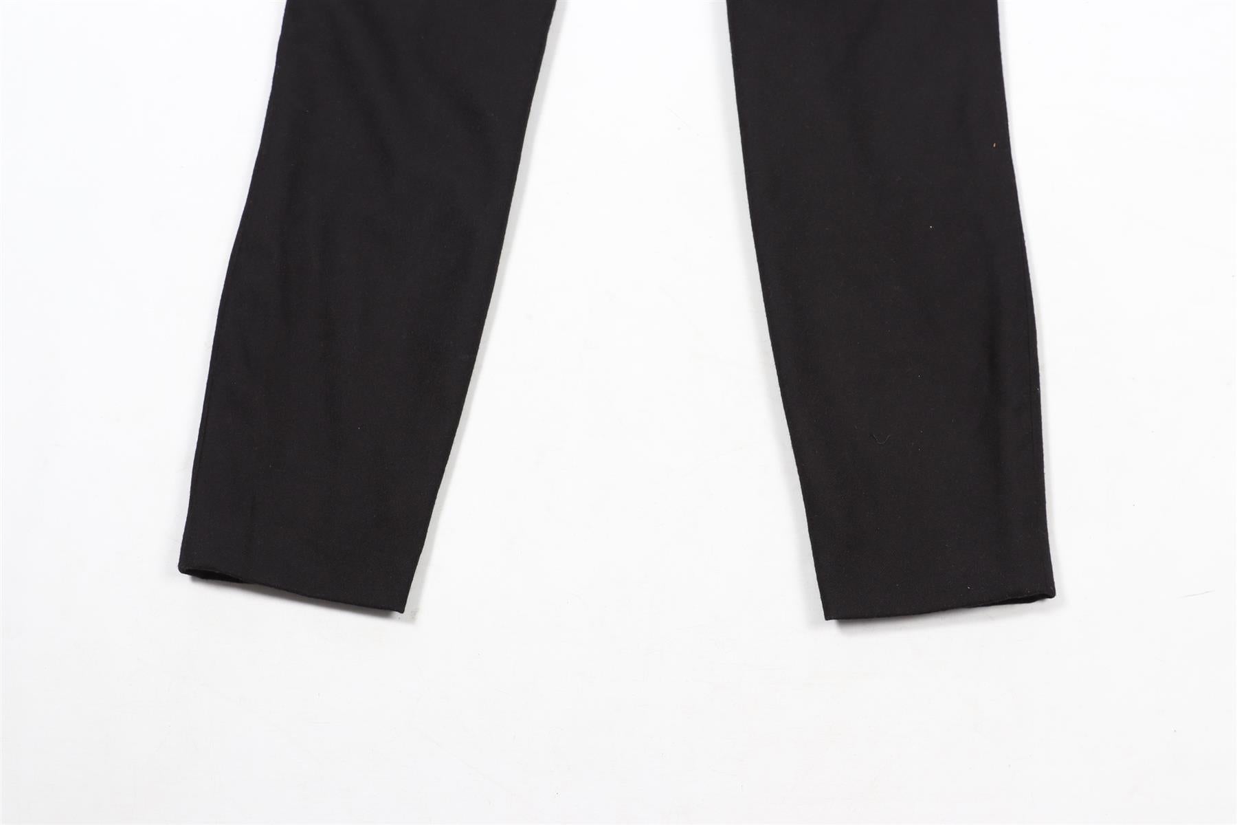 GUCCI BLACK VINTAGE WOOL BLEND SKINNY PANTS IT 38 UK 6