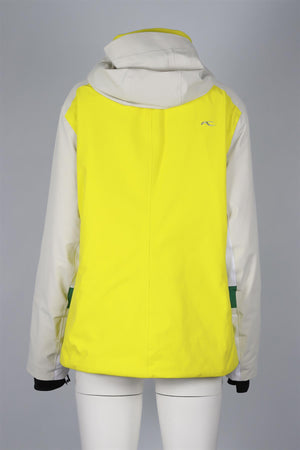 KJUS GREY AND YELLOW SHELL SKI JACKET XXLARGE