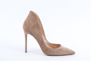 GIANVITO ROSSI TAN SUEDE PUMPS EU 38.5 UK 5.5 US 8.5