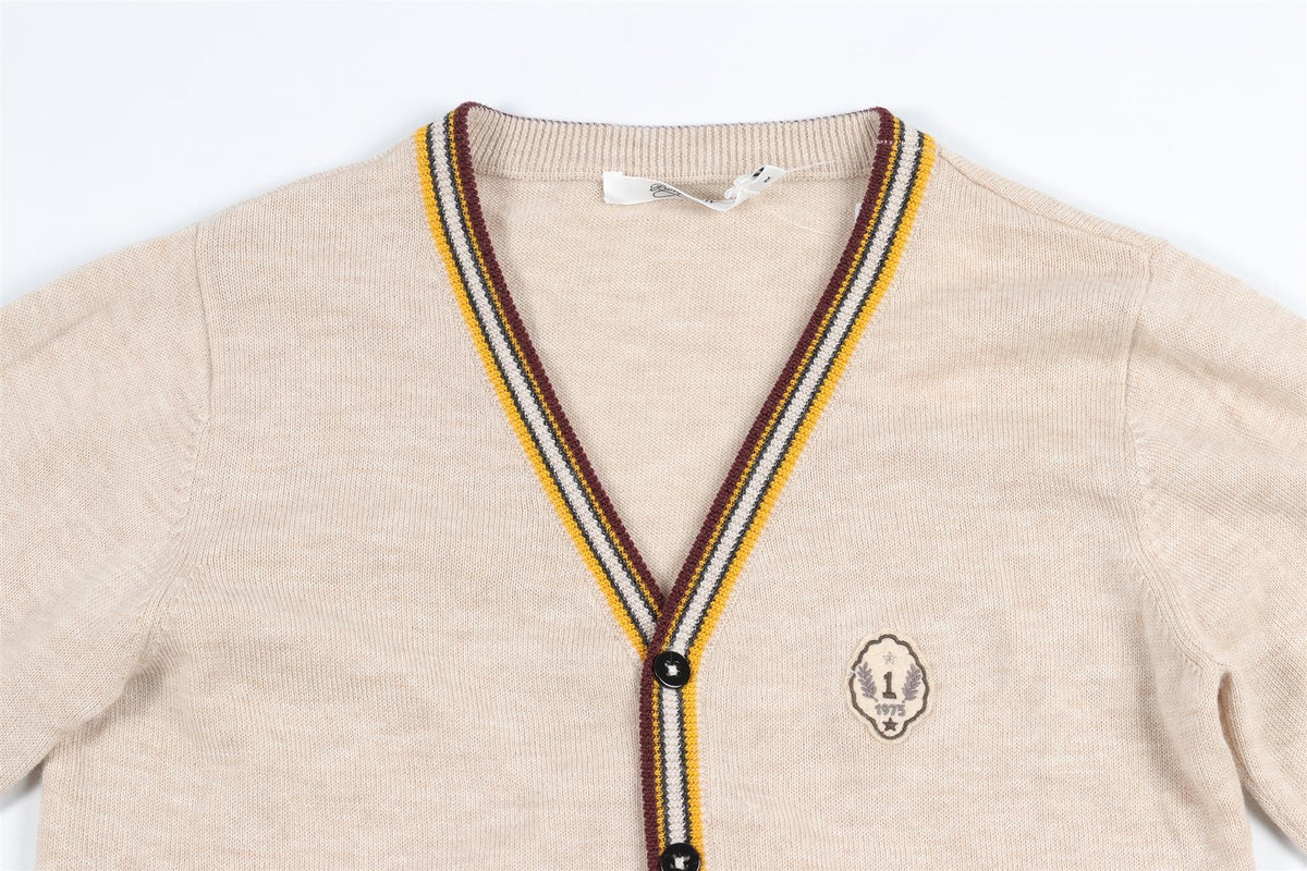 BONPINT BEIGE KIDS BOYS CARDIGAN 12 YEARS