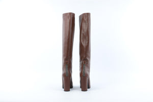 FABIANA FILIPPI BROWN LEATHER KNEE HIGH BOOTS EU 38 UK 5 US 8