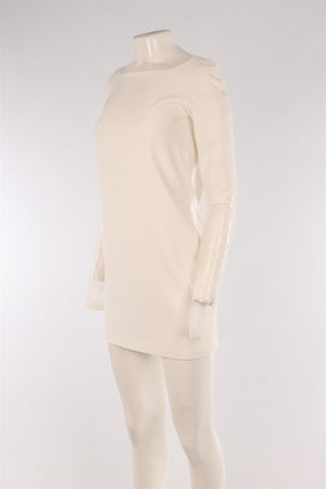 RIME ARODAKY WHITE WOVEN MINI DRESS FR 36 UK 8