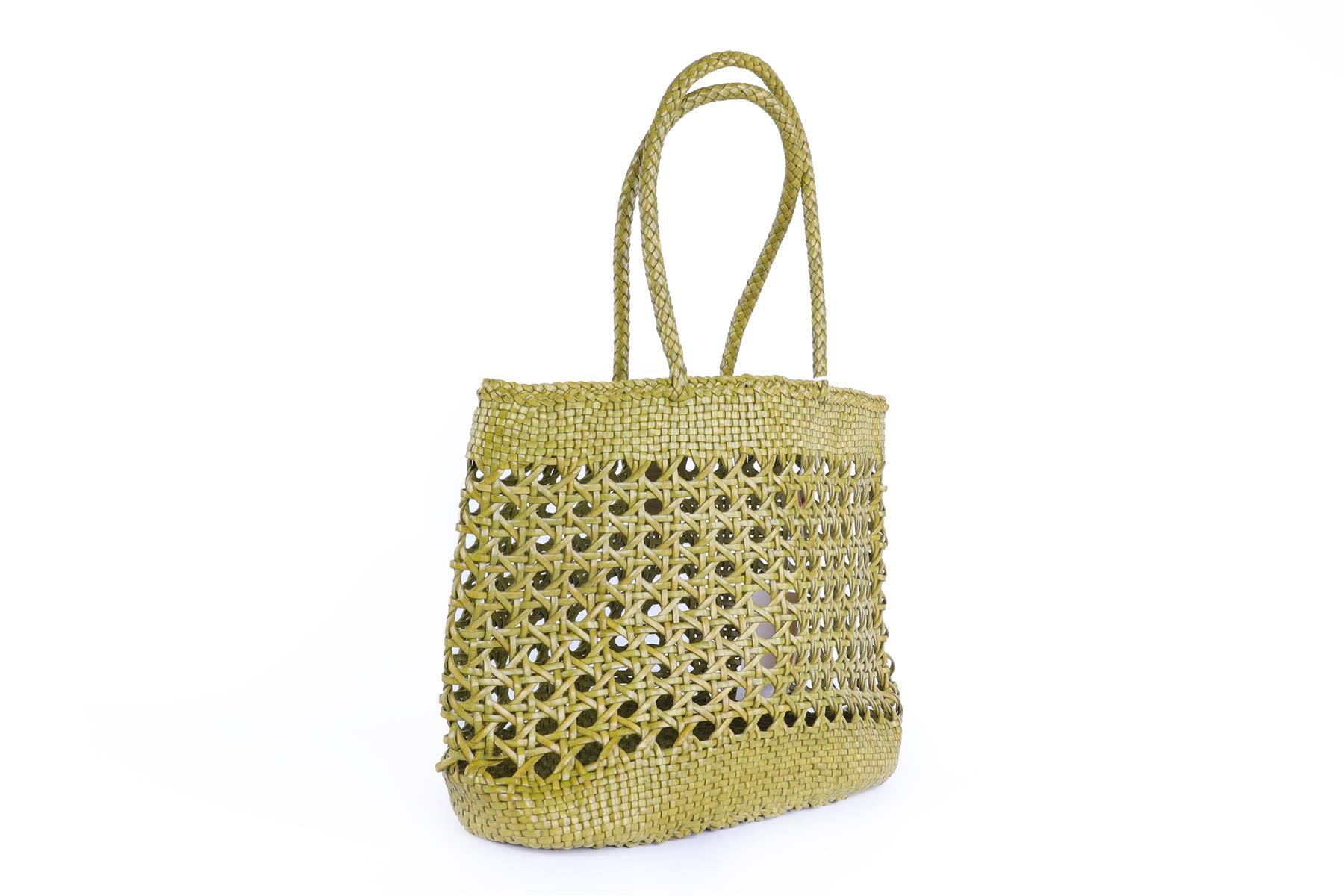 DRAGON DIFFUSION GREEN LEATHER TOTE BAG