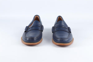 G.H.BASS NAVY MEN'S LEATHER LOAFERS UK 8.5 EU 42.5 US 9.5