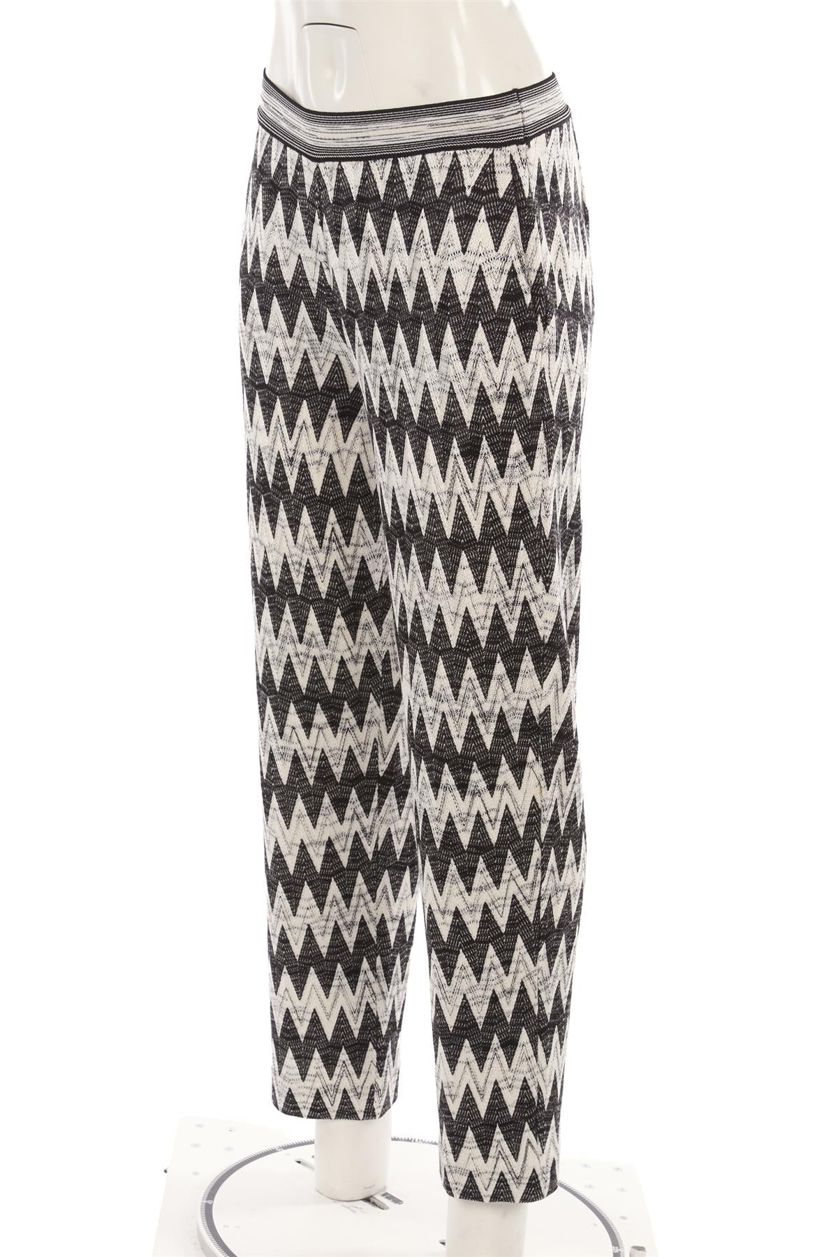 MISSONI BLACK KNIT STRAIGHT LEG PANTS IT 44 UK 12