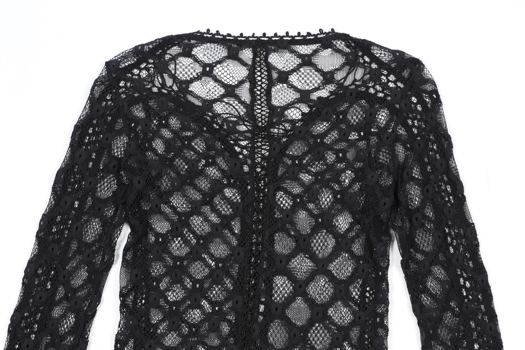 ISABEL MARANT BLACK COTTON BLEND TOP FR 34 UK 6