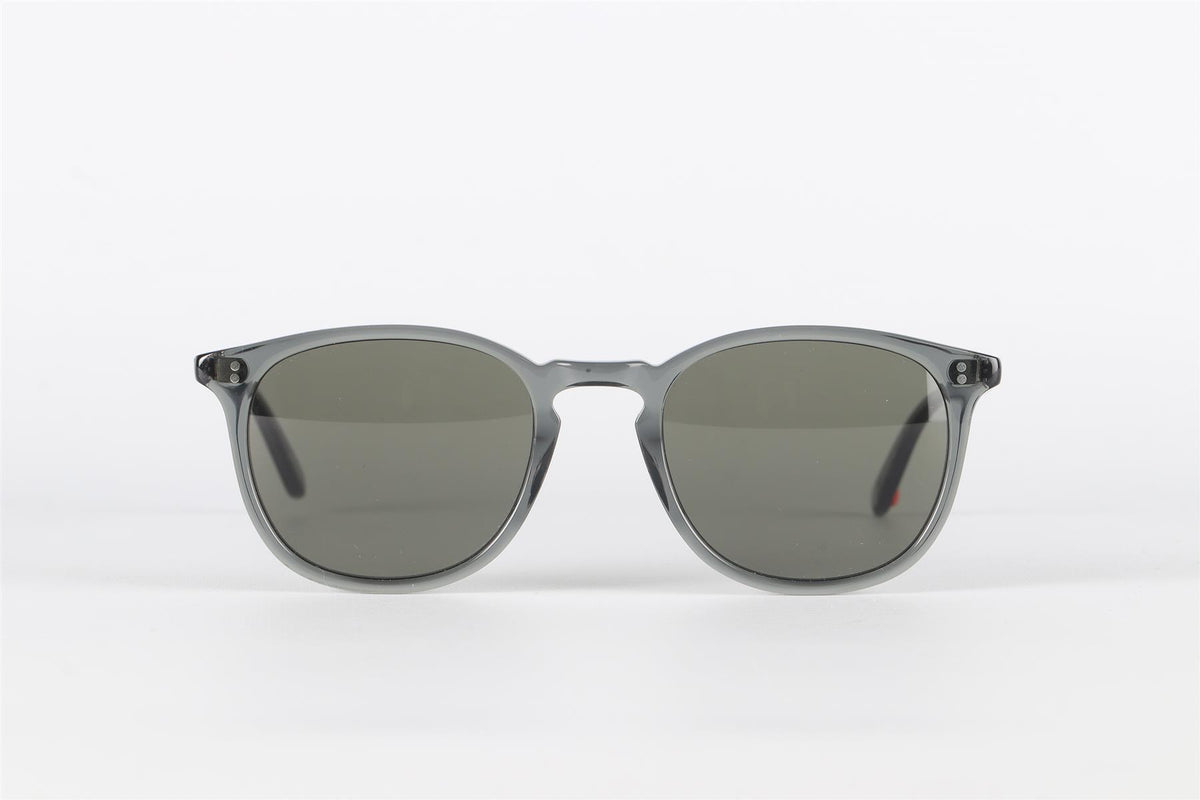 GARRETT LEIGHT GREY SQUARE FRAME ACETATE SUNGLASSES