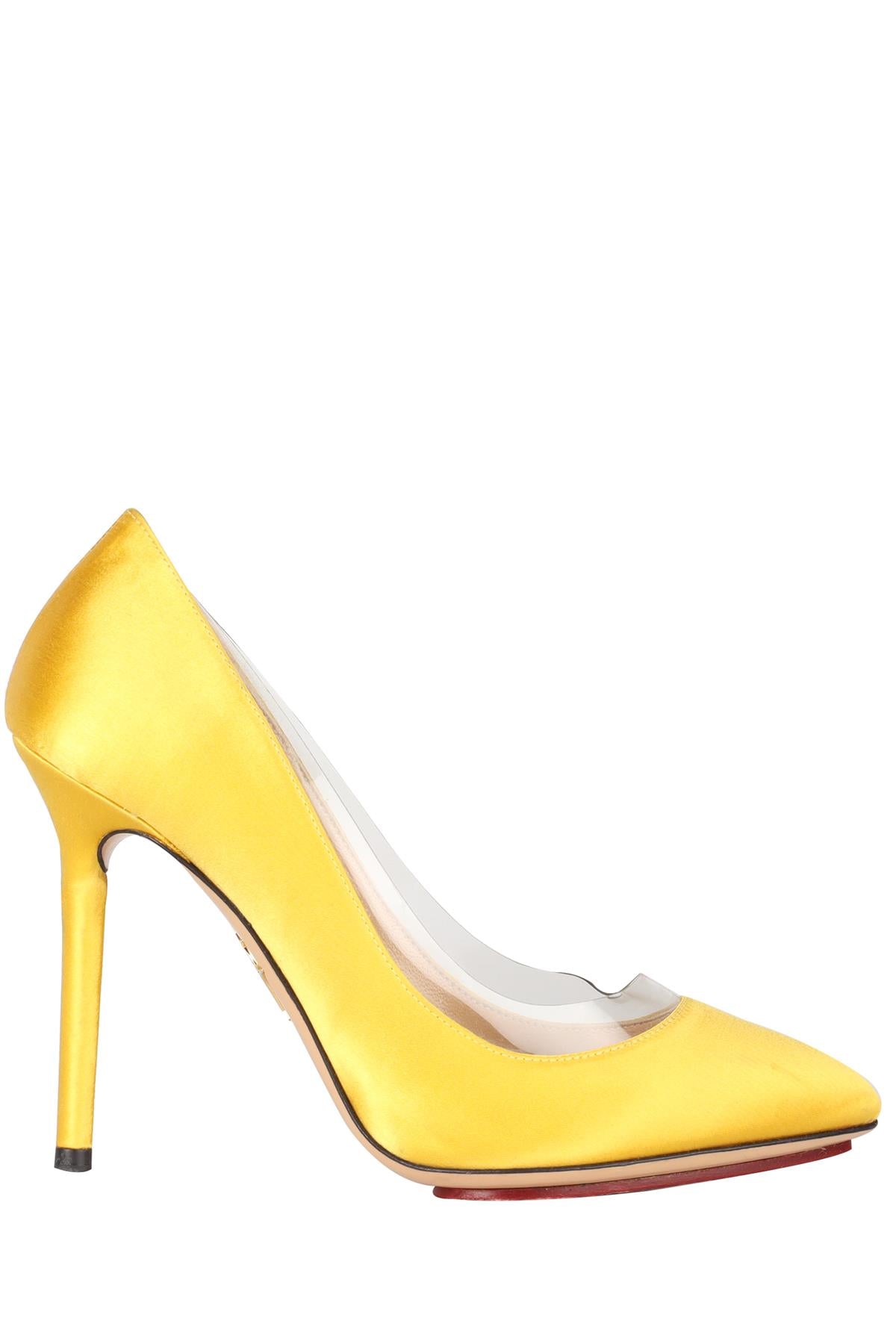 CHARLOTTE OLYMPIA YELLOW SATIN PUMPS EU 36.5 UK 3.5 US 6.5