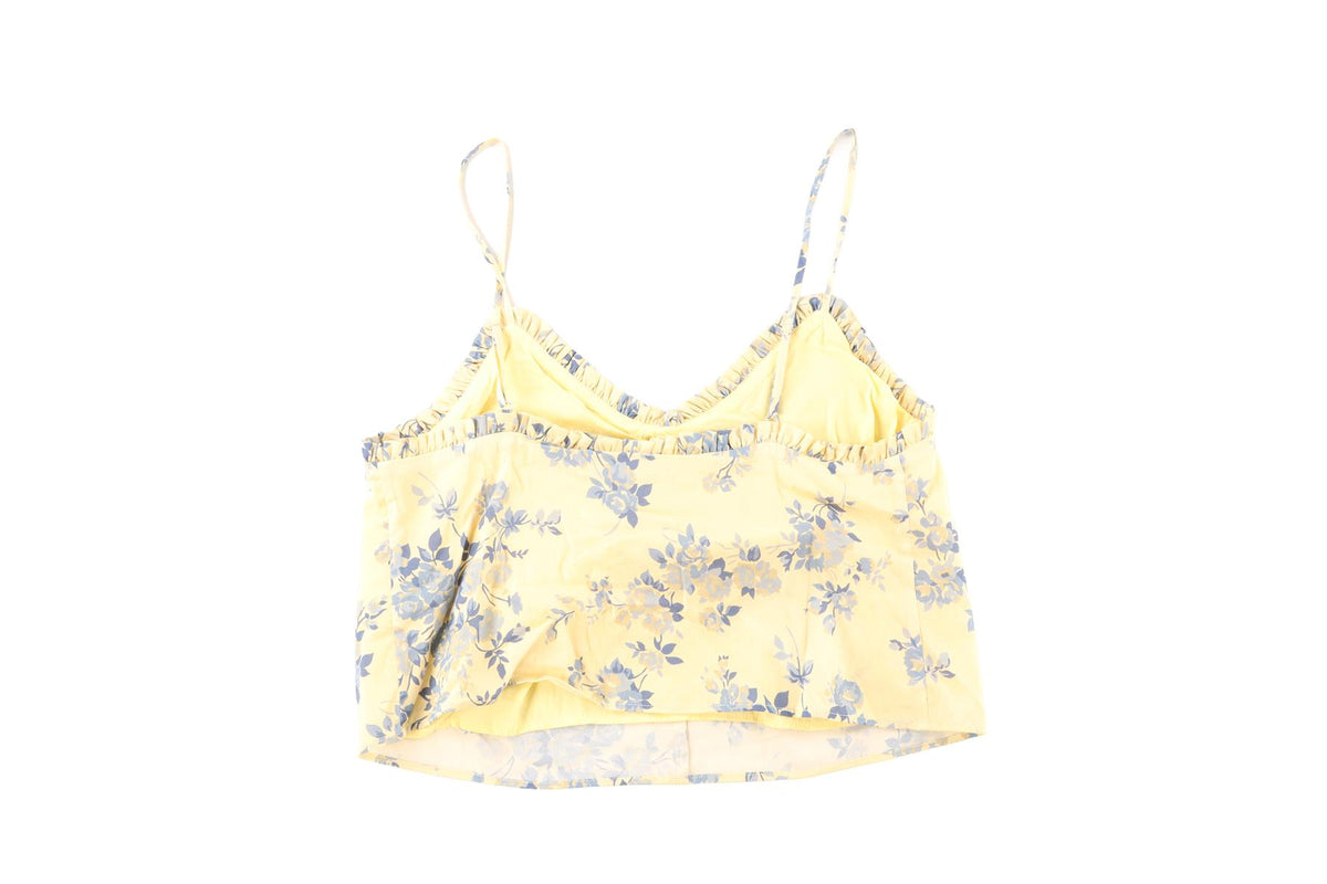 REFORMATION YELLOW CREPE TOP US 2 UK 6