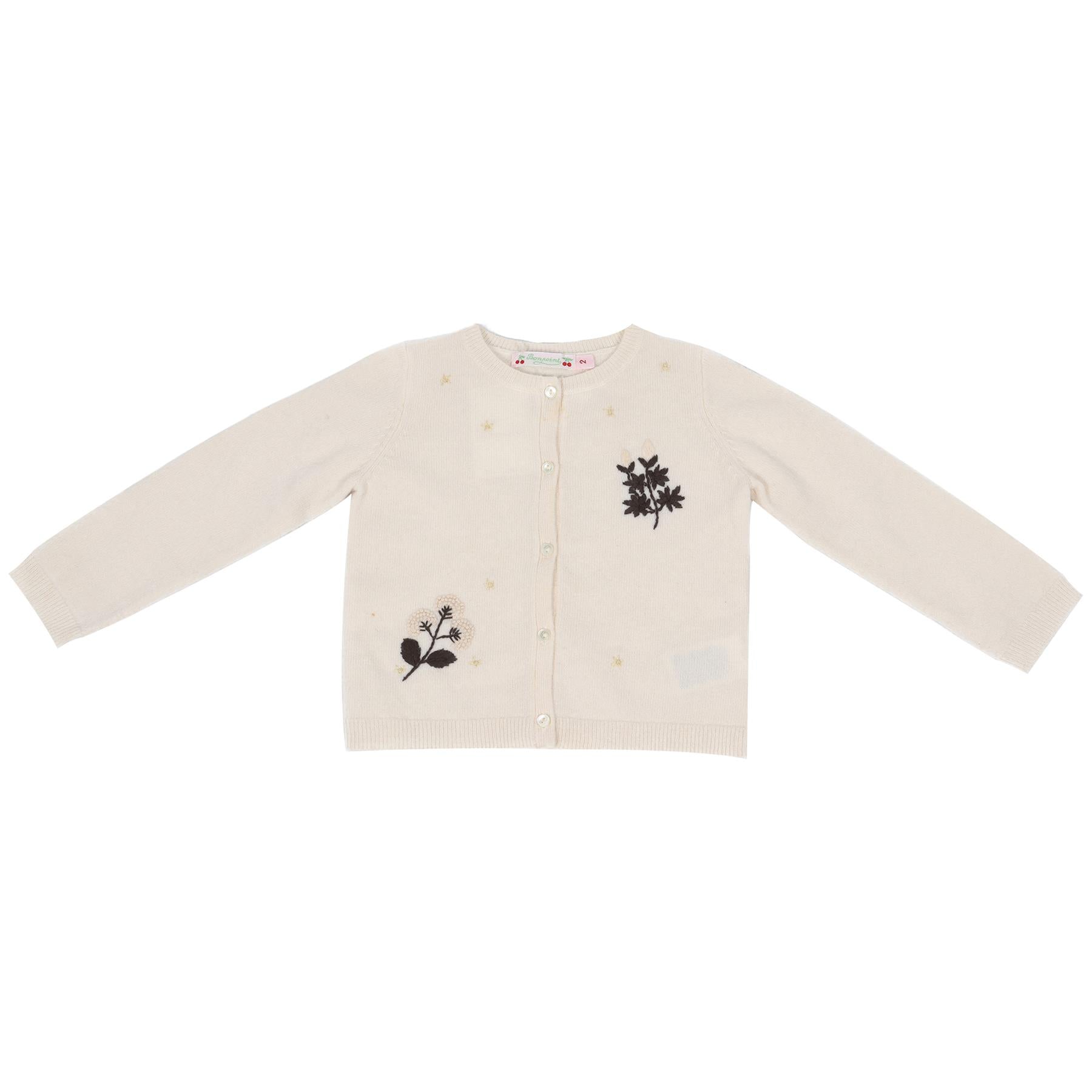 BONPOINT CREAM KIDS GIRLS WOOL CARDIGAN 2 YEARS