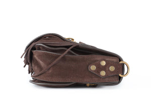 PROENZA SCHOULER BROWN PS1 SMALL SUEDE SHOULDER BAG