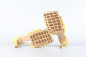 BOTTEGA VENETA YELLOW LEATHER MULES EU 38 UK 5 US 8