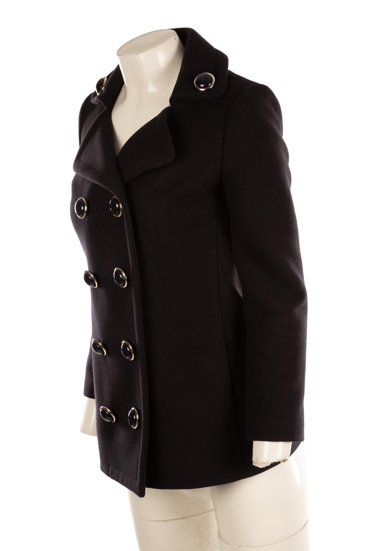 MICHAEL KORS COLLECTION NAVY WOOL JACKET US 2 UK 6