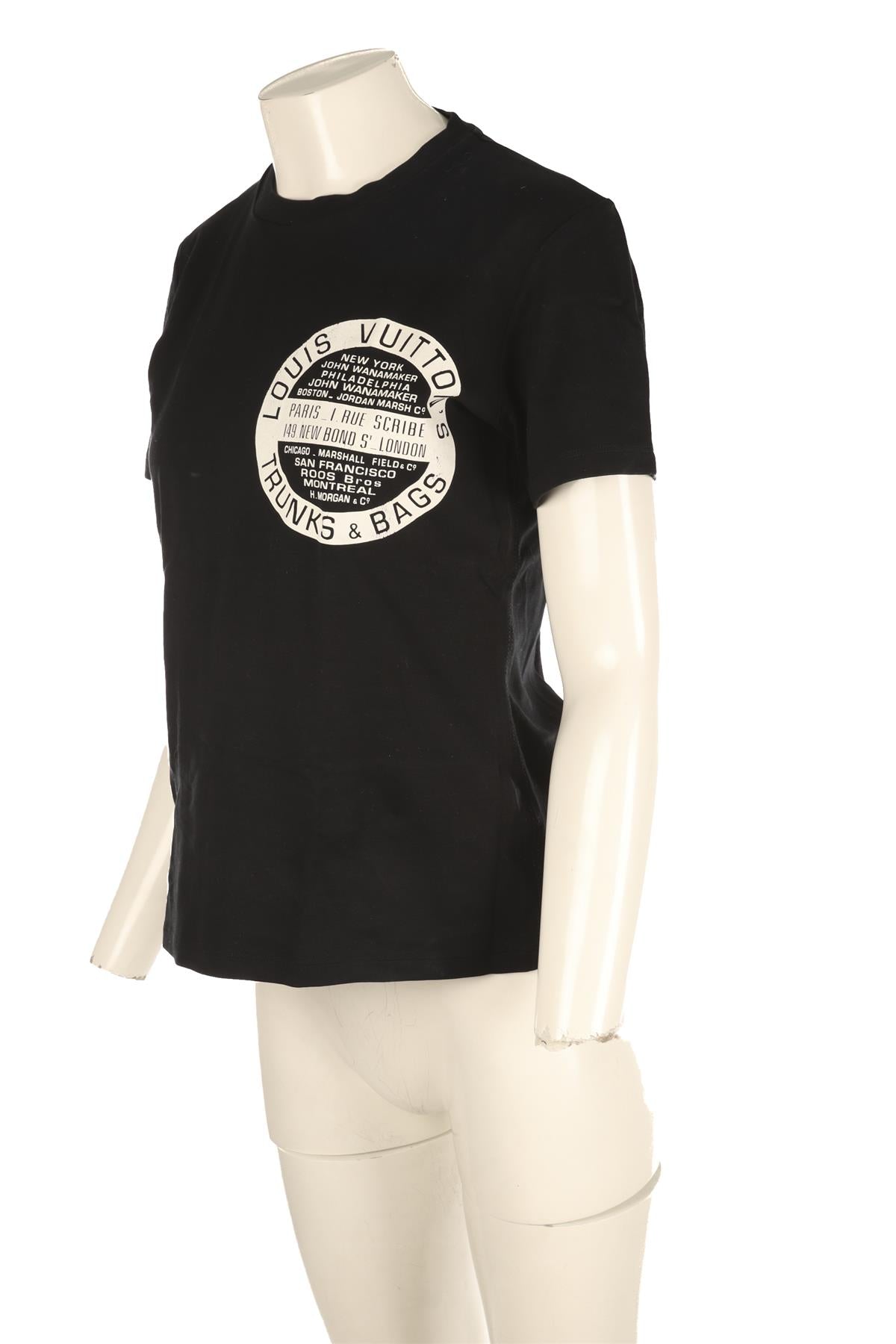 LOUIS VUITTON BLACK COTTON T-SHIRT LARGE