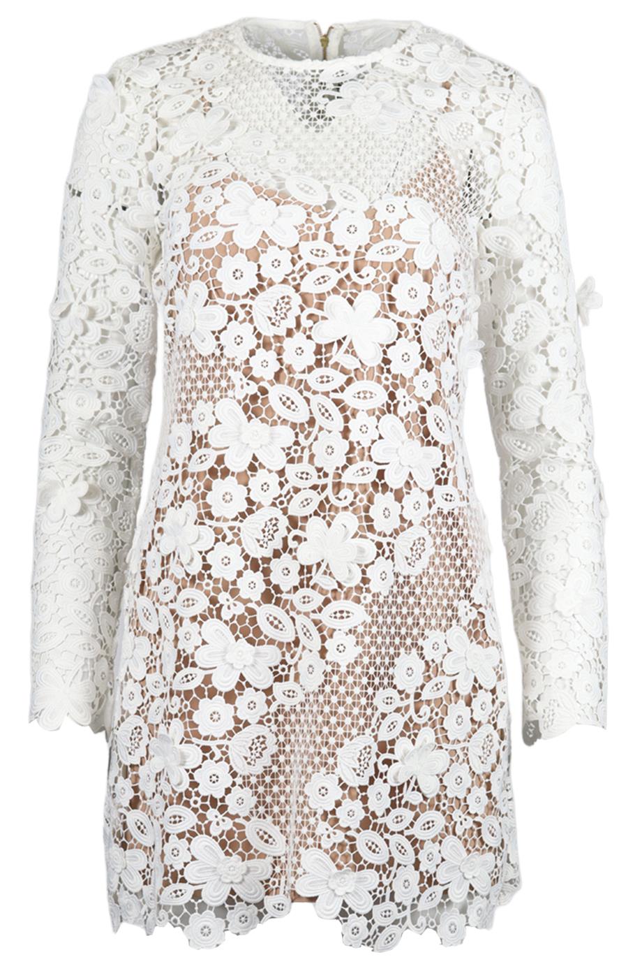 SELF-PORTRAIT CROCHET MINI DRESS UK 12