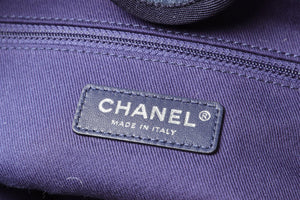 CHANEL BLUE 2017 DEAUVILLE SMALL CANVAS TOTE BAG