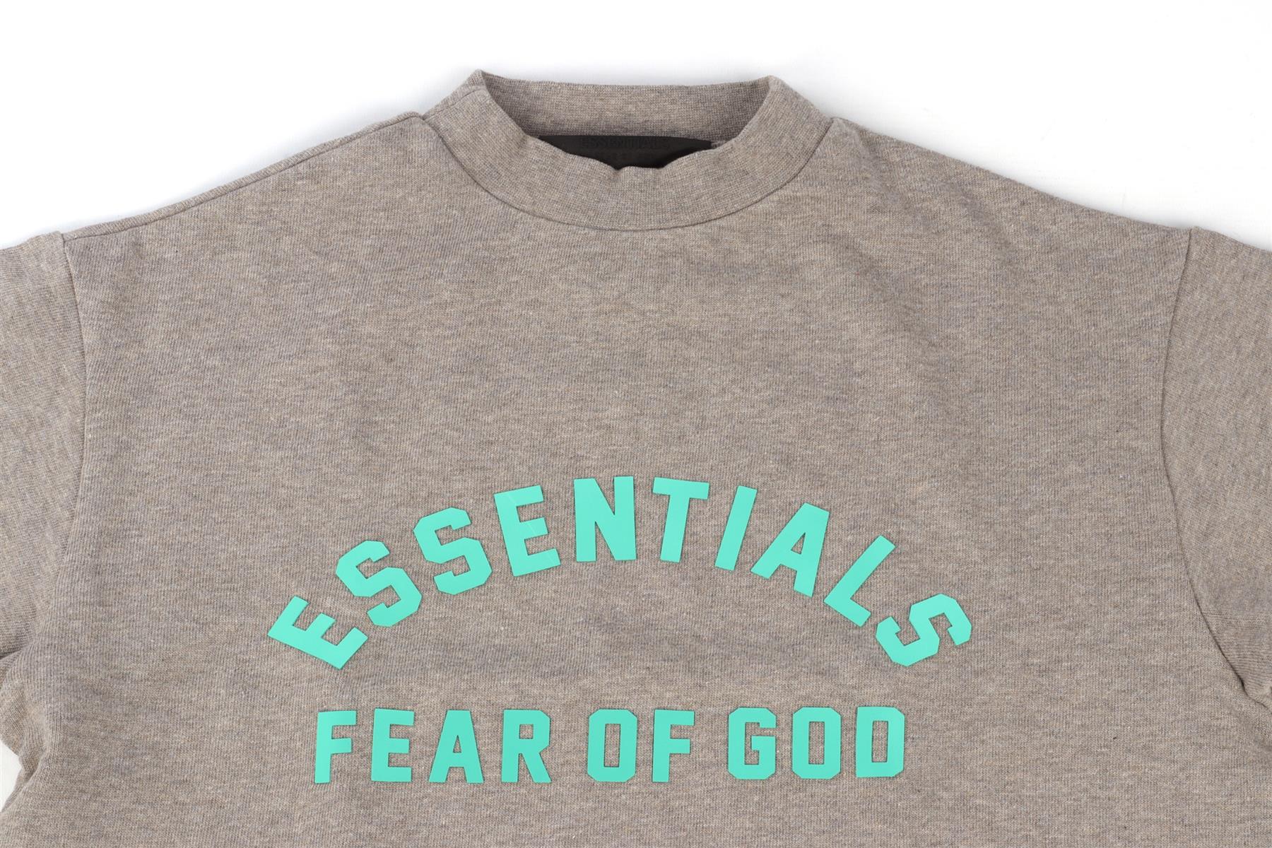 ESSENTIALS FEAR OF GOD GREY KIDS BOYS TOP 7-8 YEARS