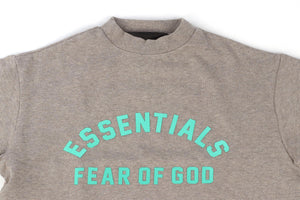 ESSENTIALS FEAR OF GOD GREY KIDS BOYS TOP 7-8 YEARS
