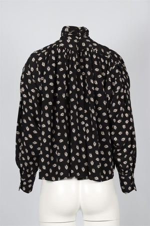 ISABEL MARANT BLACK SILK TOP FR 34 UK 6