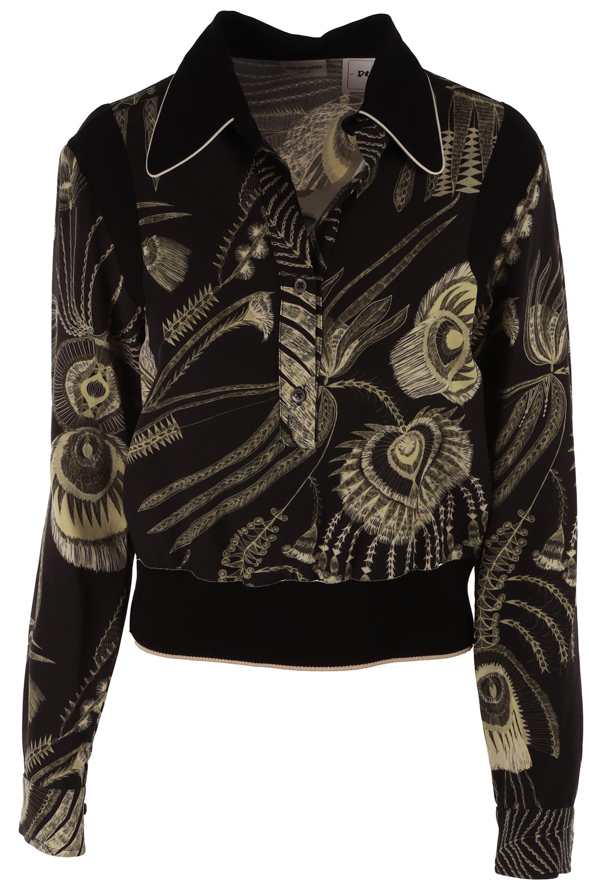 BLACK CREPE SHIRT