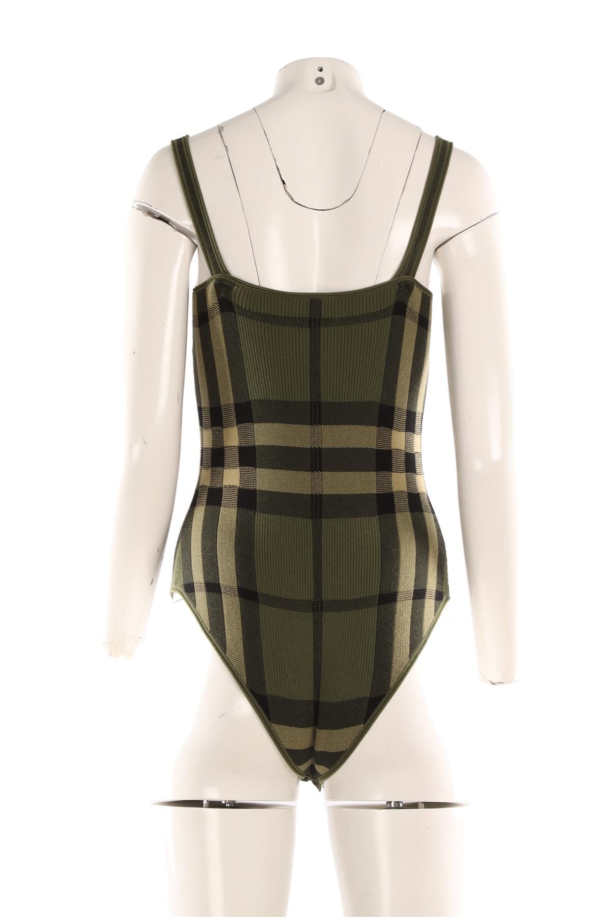 BURBERRY GREEN COTTON BODYSUIT MEDIUM