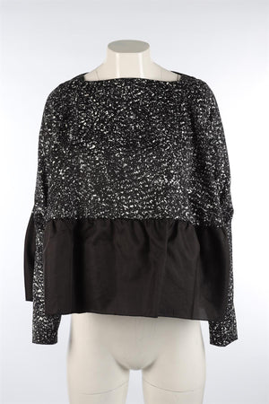 ANTONIO BERARDI BLACK WOOL TOP IT 40 UK 8