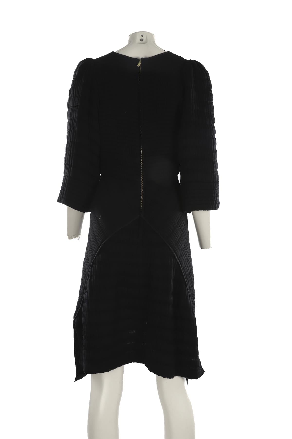 ISABEL MARANT BLACK COTTON MIDI DRESS FR 36 UK 8