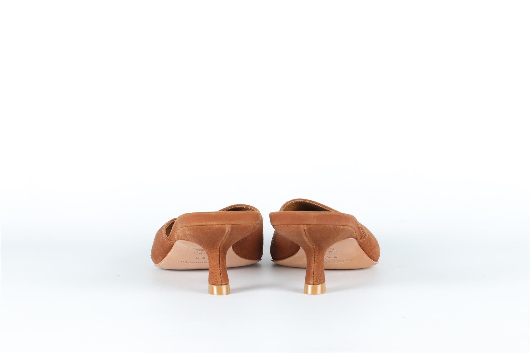 REFORMATION BROWN SUEDE MULES EU 37.5 UK 4.5 US 7.5