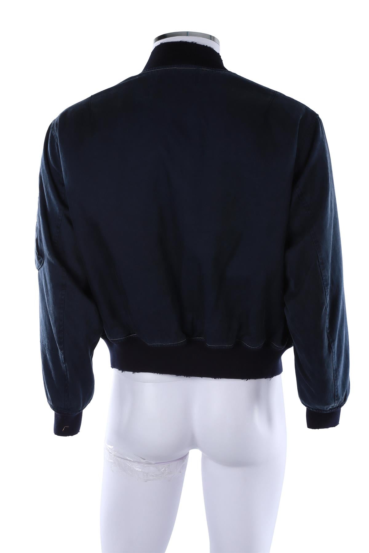 NAVY MEN'S COTTON BOMBER JACKET