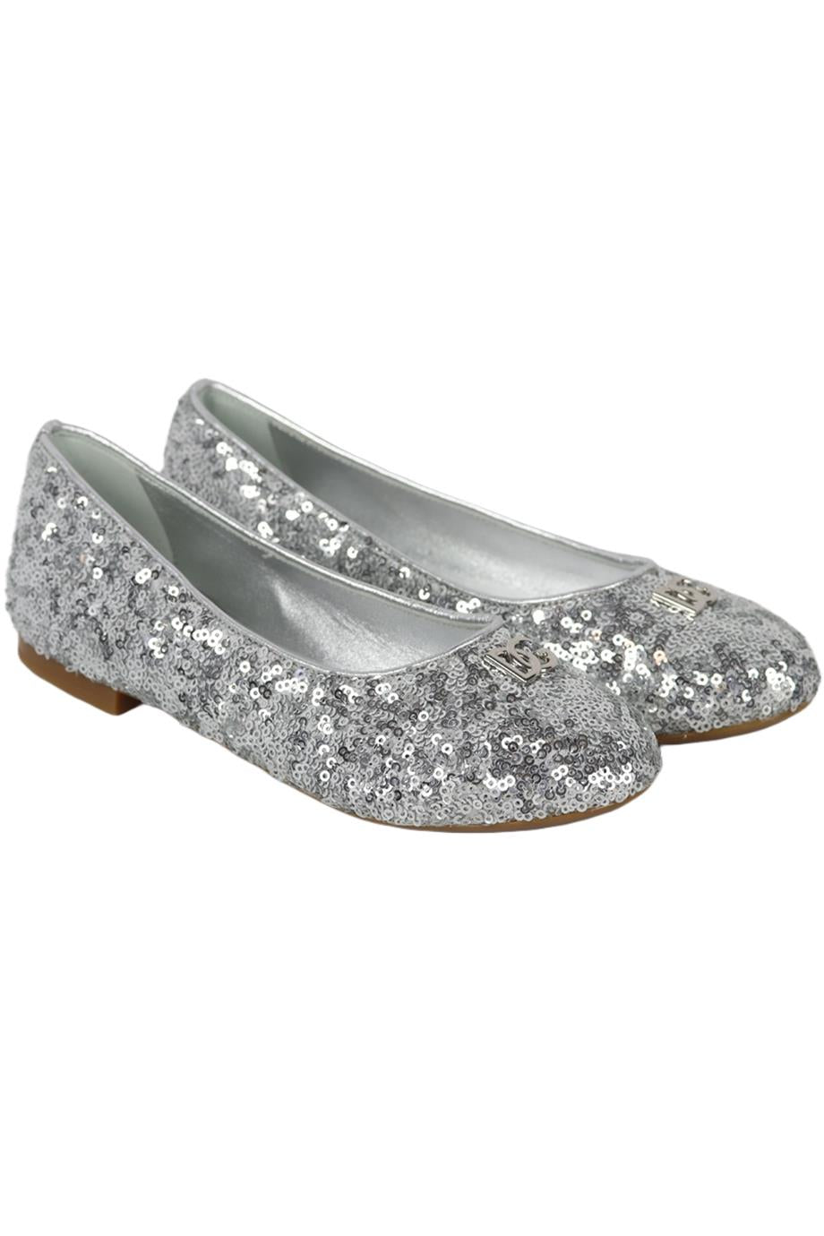 DOLCE AND GABBANA KIDS GIRLS SEQUIN SHOES EU 34 UK 2