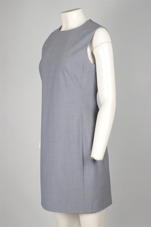 THEORY GREY WOOL MINI DRESS US 8 UK 12