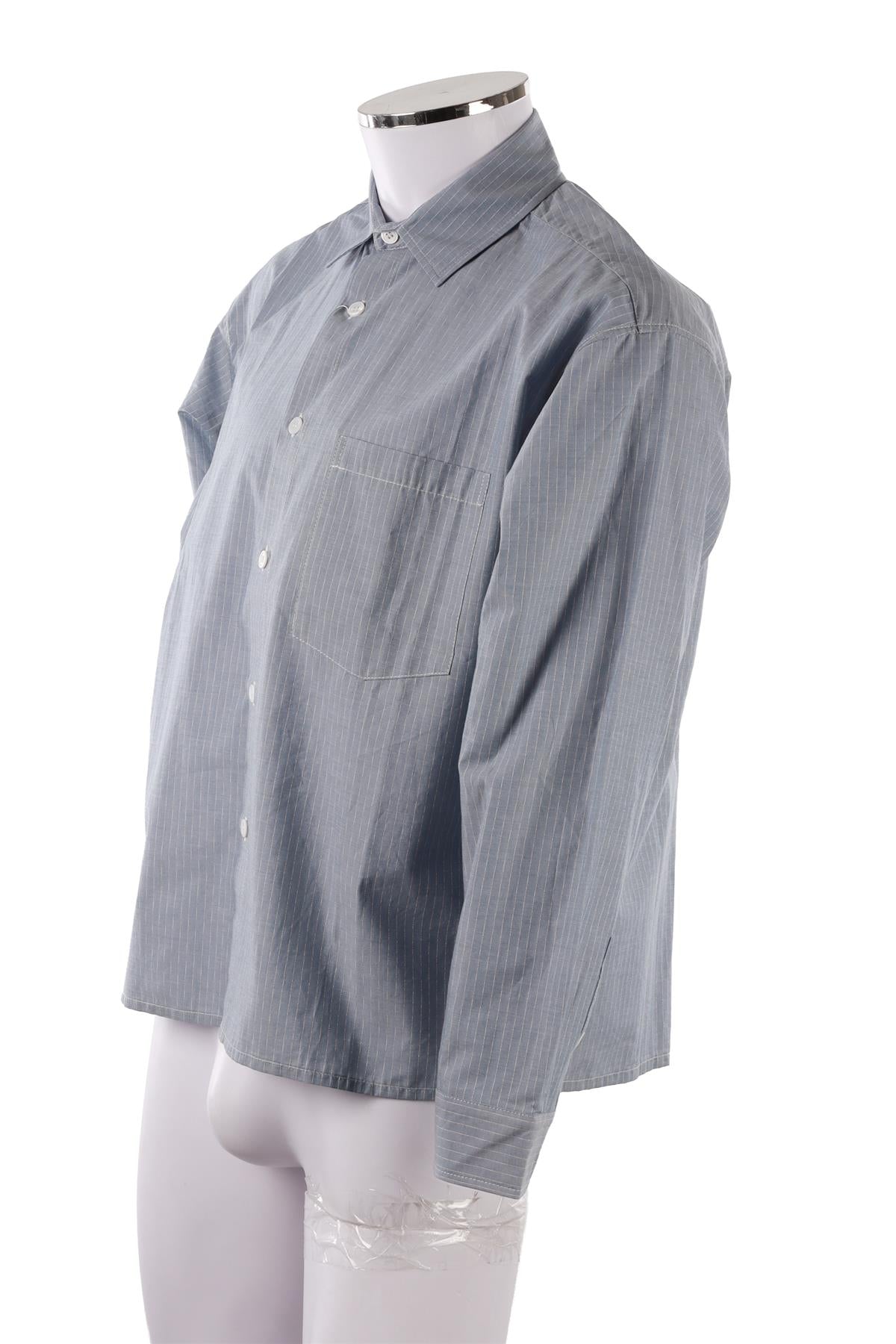 BLUE MEN'S COTTON SHIRT