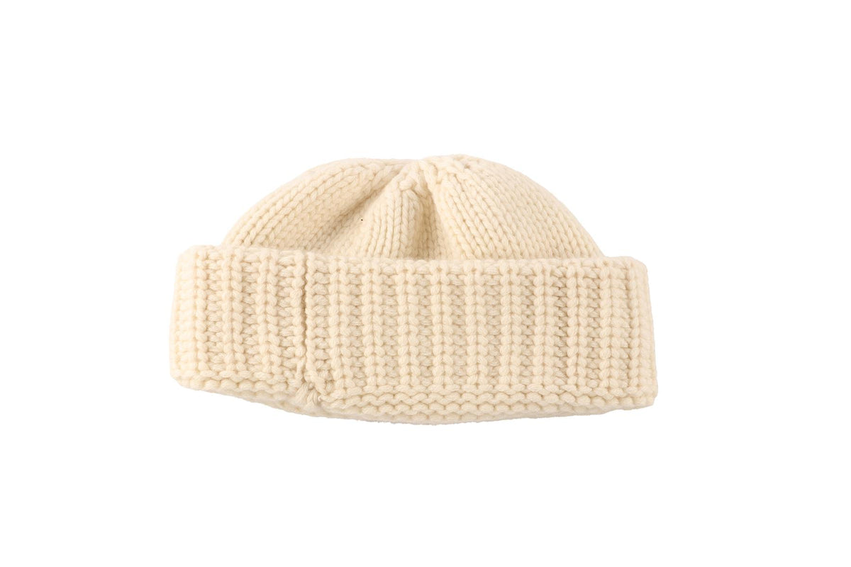 SAINT LAURENT CREAM WOOL BEANIE MEDIUM