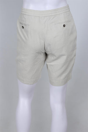 OFFICINE GENERALE GREY MEN'S LINEN SHORTS IT 46 UK/US WAIST 30