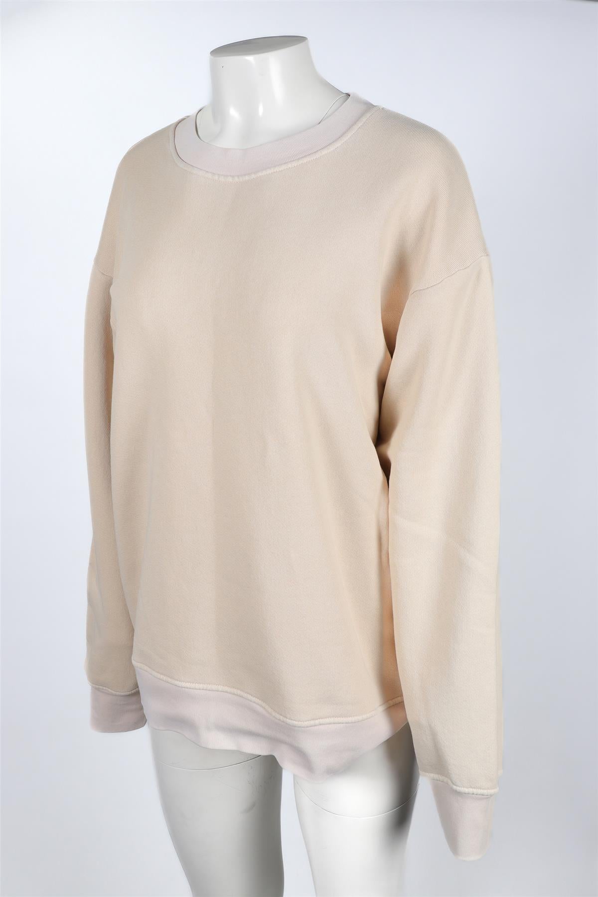 BEIGE COTTON SWEATSHIRT