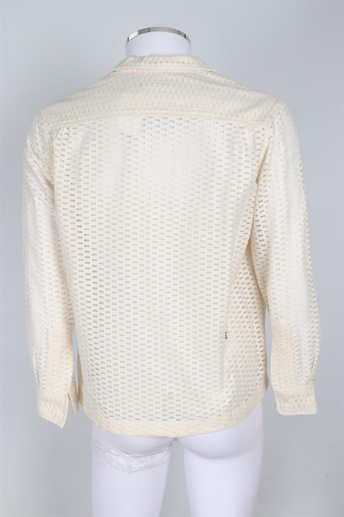 BODE CREAM MEN'S COTTON SHIRT SMALL-MEDIUM