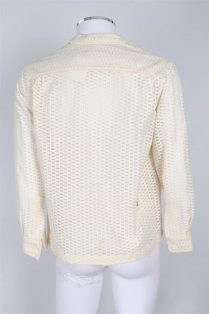 BODE CREAM MEN'S COTTON SHIRT SMALL-MEDIUM