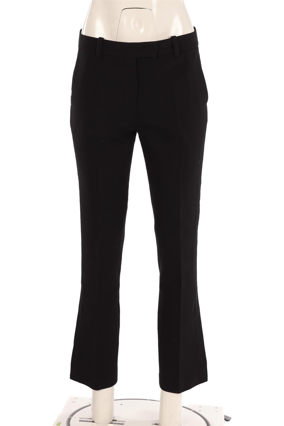 3.1. PHILLIP LIM BLACK WOOL STRAIGHT LEG PANTS US 4 UK 8
