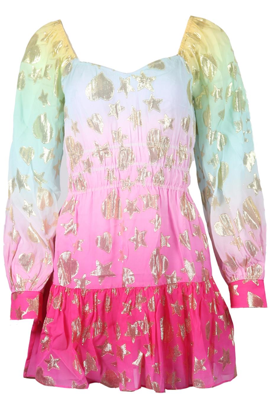 LOVESHACKFANCY CHIFFON MINI DRESS SMALL