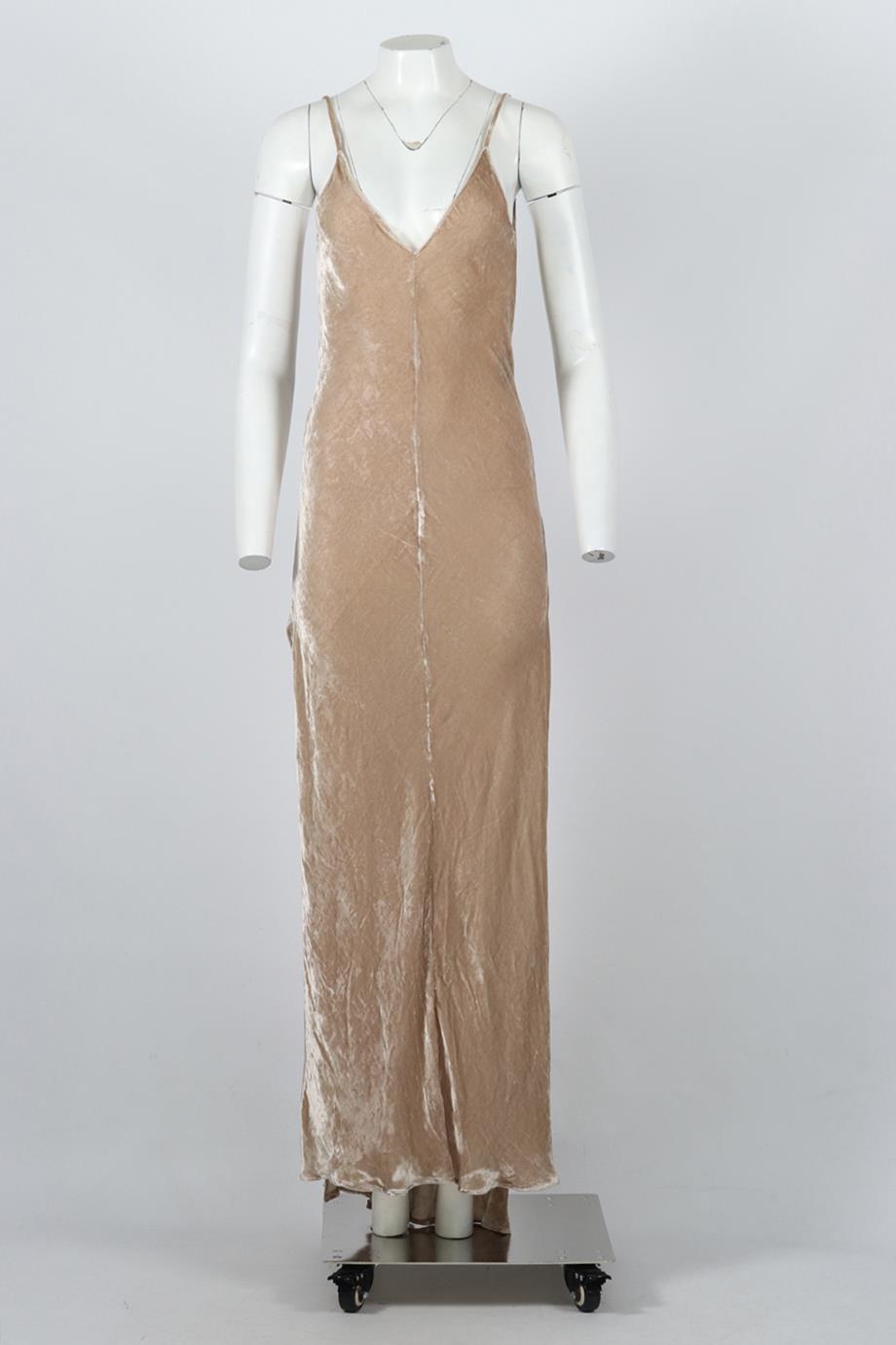 JUAN CARLOS OBANDO VELVET MAXI DRESS US 2 UK 6