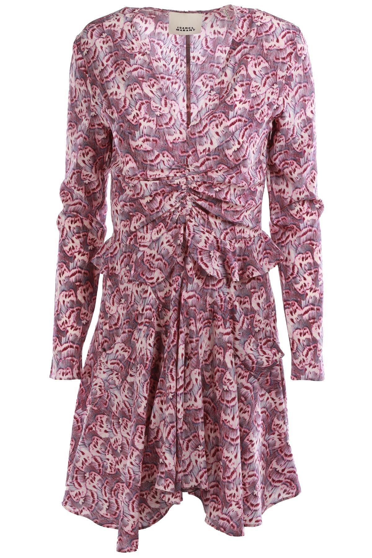 ISABEL MARANT PURPLE SILK MIDI DRESS FR 38 UK 10